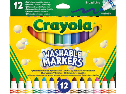 12 ROTULADORES SÚPER LAVABLES MAXI PUNTA 58-8340 CRAYOLA