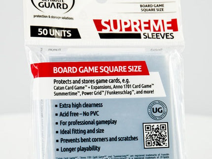 Ultimate Guard Supreme Sleeves Fundas de Cartas del Juego de Mesa Cuadrado (50)