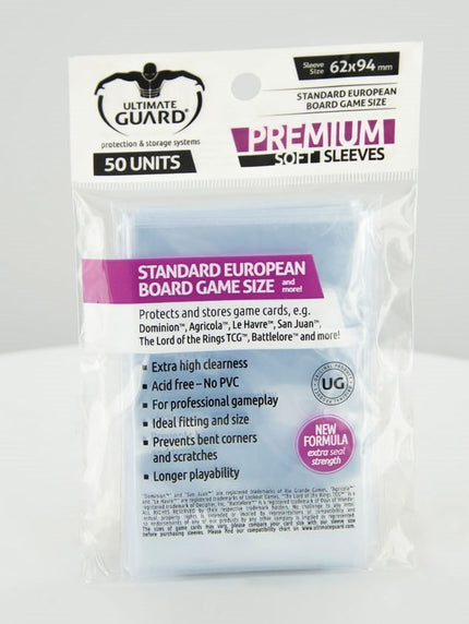 Ultimate Guard Board Game Sleeves (50) - Standard European