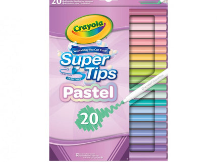 20 ROTULADORES SUPER PUNTA LAVABLES PASTEL 58-7517 CRAYOLA