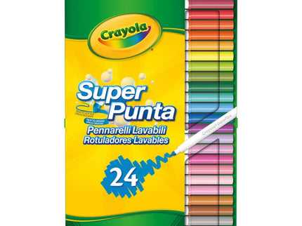 24 ROTULADORES SUPER PUNTA LAVABLES CRAYOLA 7551