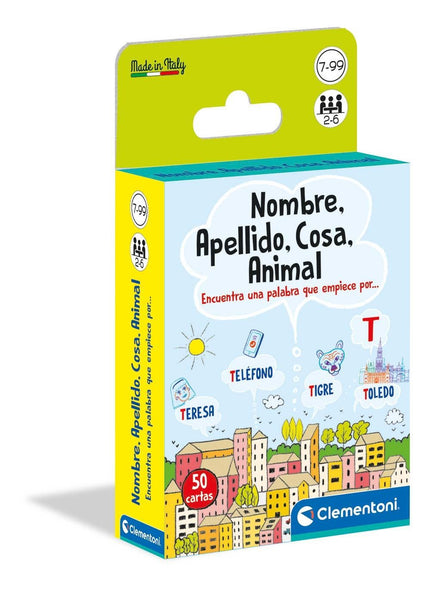 Juego cartas Nombre Apellido Cosa Animal