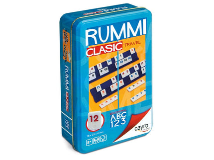 Juego Rummi viaje caja metalica