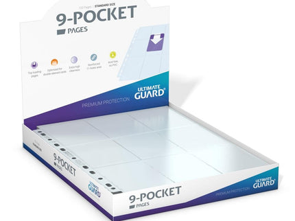 Ultimate Guard 9-Pocket Pages Top-Loading (100) - Transparent