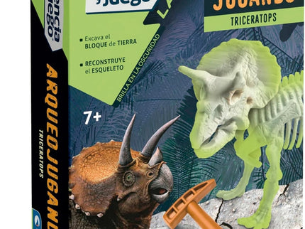 Juego Arqueojugando Triceratops fosforescente