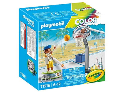 PLAYMOBIL COLOR SKATER CON BALONCESTO