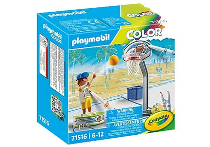 PLAYMOBIL COLOR SKATER CON BALONCESTO