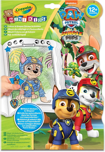 LIBRO PARA COLOREAR + STICKERS PAW PATROL