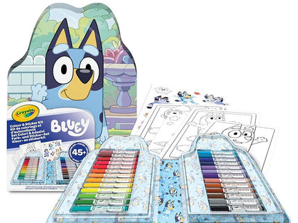 MALETIN 45 PIEZAS PARA COLOREAR CON STICKERS BLUEY
