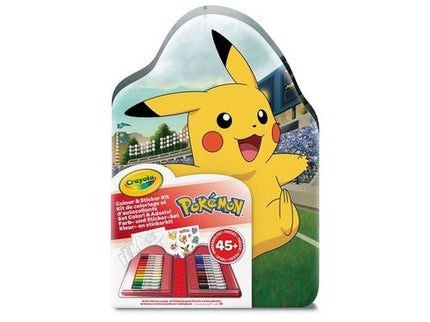 MALETIN 45 PIEZAS PARA COLOREAR CON STICKERS POKEMON