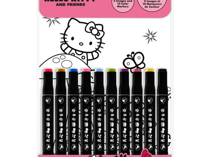 SET COLOREAR HELLO KITTY 10 ROTULADORES DE ALCOHOL