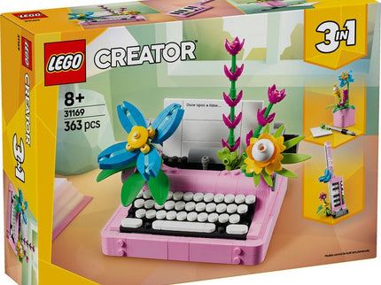 LEGO CREATOR MÁQUINA DE ESCRIBIR CON FLORES 3EN1