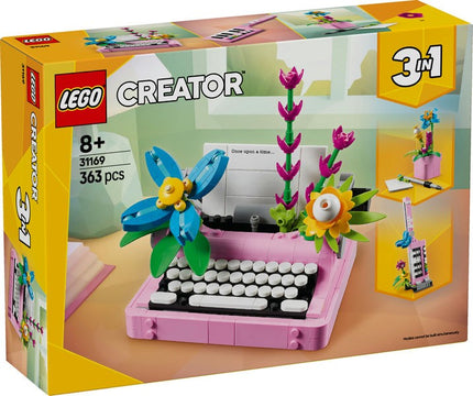 LEGO CREATOR MÁQUINA DE ESCRIBIR CON FLORES 3EN1