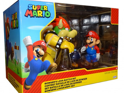 World of Nintendo Pack de 3 Figuras Mario vs. Bowser Lava Battle