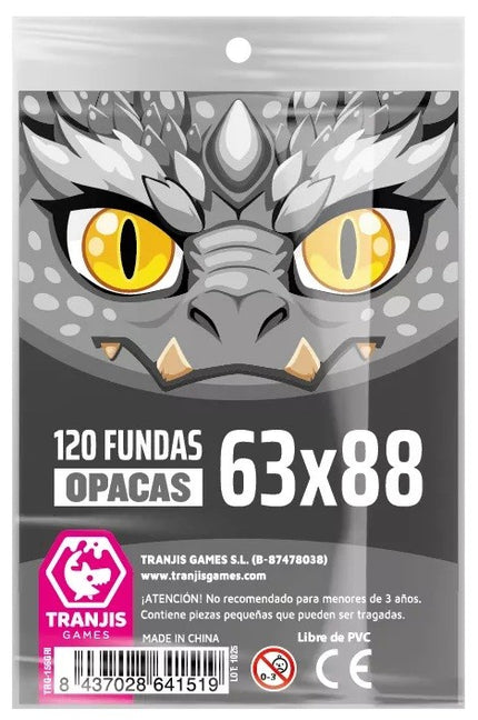 FUNDAS OPACAS DRAGON GRIS 63X88 120U.