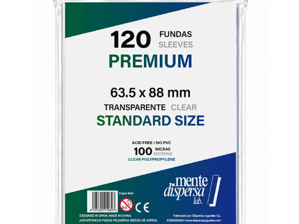 FUNDAS PREMIUM MDLAB. STANDARD 120U. 63,5 x 88 mm.