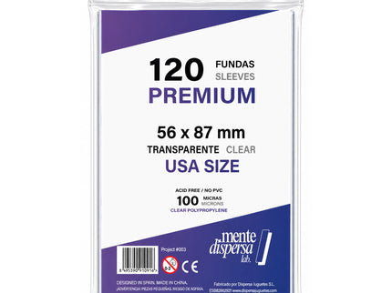 FUNDAS PREMIUM MDLAB. STANDARD USA 120U. 56 x 87 mm.