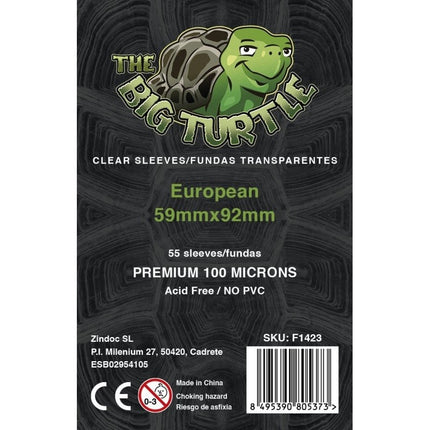 FUNDAS TBT 100 MICRAS (55 UDS): EUROPEAN 62x95 (CARD SIZE 59x92)