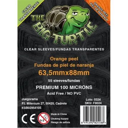 FUNDAS TBT 100 MICRAS (55 UDS): STANDARD CLEAR DE PIEL DE NARANJA 63.5x88