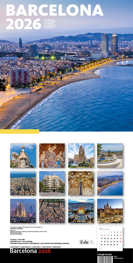 Cal. 2026 Pared (30x30 Cm) Barcelona-1 (barceloneta)