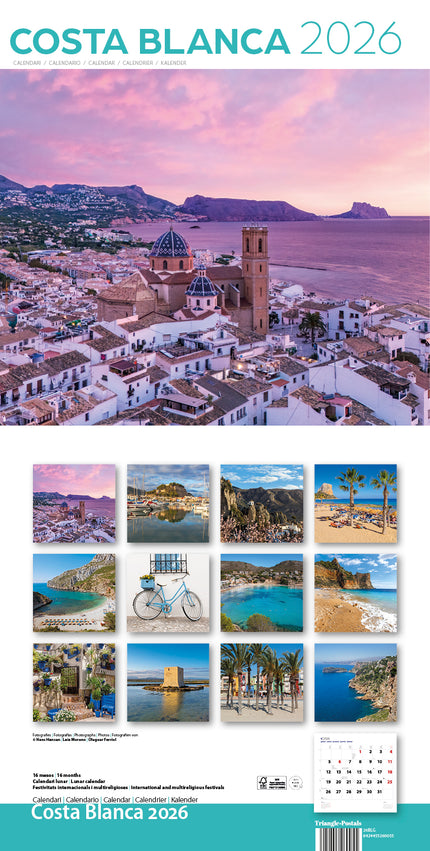 Cal. 2026 Pared (30x30 Cm) Costa Blanca