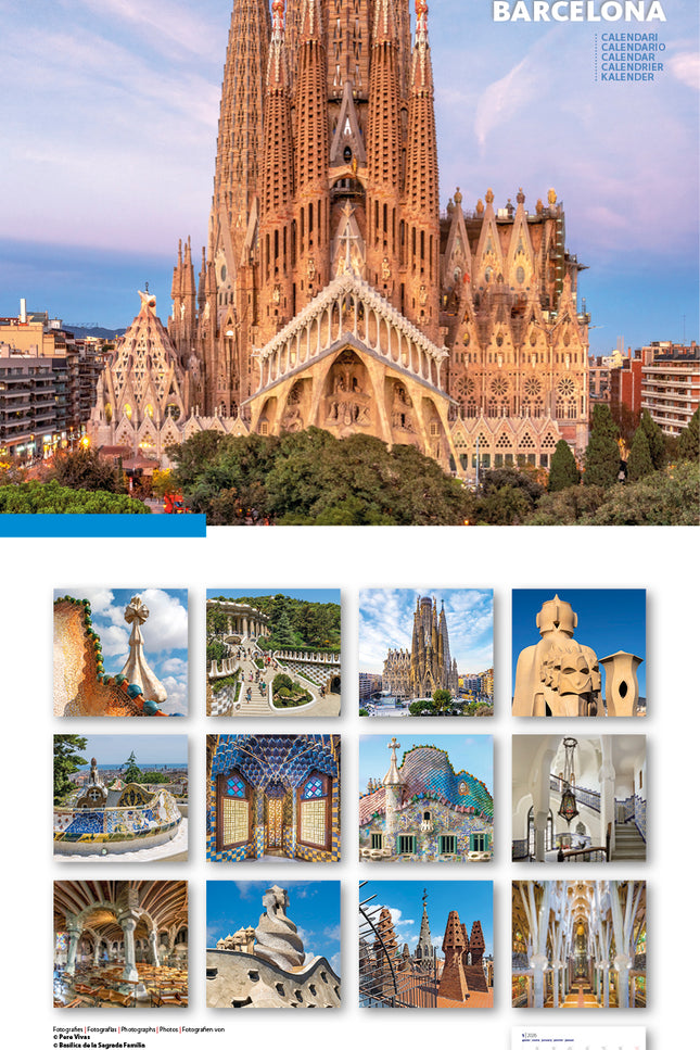 Cal. 2026 Pared (30x30 Cm) Gaudí-1 B (sagrada Familia)