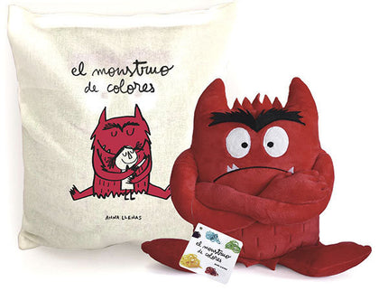 MONSTRUO DE COLORES ROJO RABIA PELUCHE 35CM - Anna Llenas