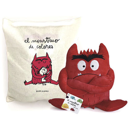 MONSTRUO DE COLORES ROJO RABIA PELUCHE 35CM - Anna Llenas