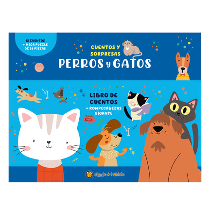 Perros Y Gatos (caja Con Libro+puzle) ('cuentos Y Sorpresas')