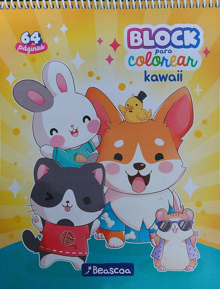 BLOCK PARA COLOREAR KAWAII - ANILLADO
