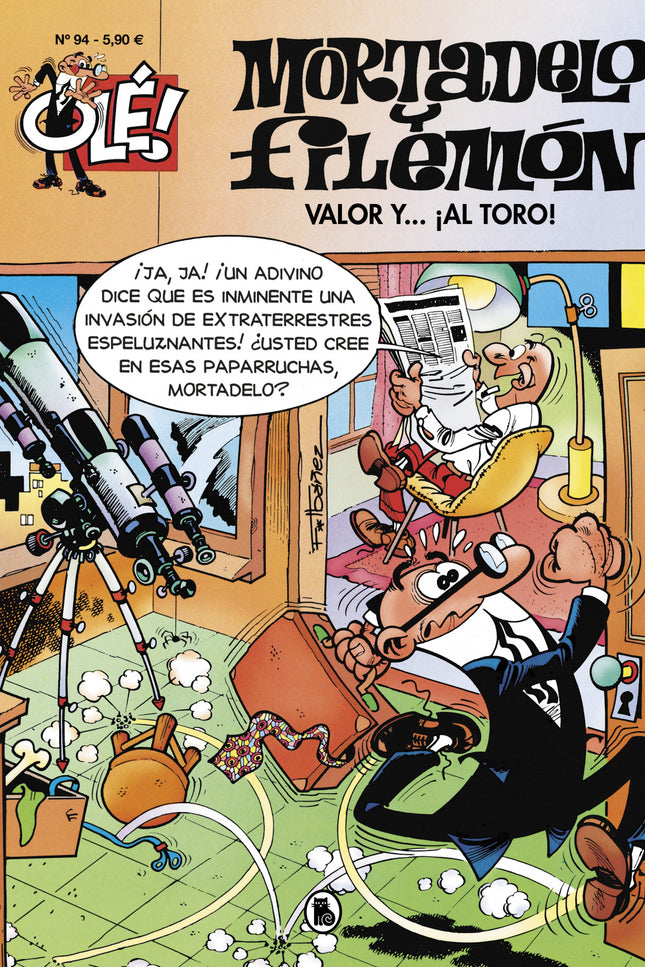 Portada del libro Valor Y... ¡al Toro! (olé! Mortadelo 94)