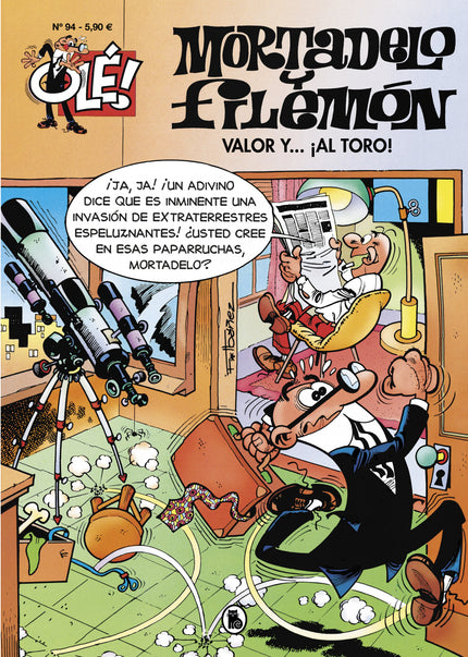 Portada del libro Valor Y... ¡al Toro! (olé! Mortadelo 94)