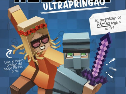 Libro Diario De Un Aldeano Ultrapringao 4: Pánfilo debe sobrevivir al ataque más violento jamás perpetrado contra la aldea y enfrentarse a uno de sus compañeros. Además, solo dispone de unos días para preparar el examen de Redstone, ídel que no tiene ni idea!