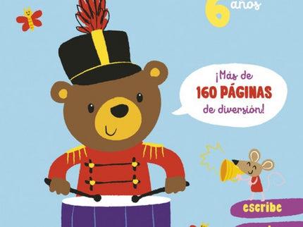 Libro Vacaciones Juega Y Aprende 6 Años: Cuadernos con actividades divertidas: dibujar, colorear, ordenar, seguir la li?nea, laberintos y ma?s ejercicios, para entretenerse y seguir desarrollando durante las vacaciones los diferentes aprendizajes adquiridos en el curso escolar.