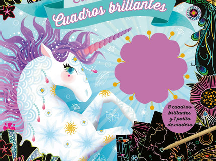Libro Creactivity. Animales Mágicos. Cuadros Brillantes Para Rascar: Rasca las zonas de carboncillo negro siguiendo el modelo y aparecera? un universo de animales ma?gicos y brillantes.