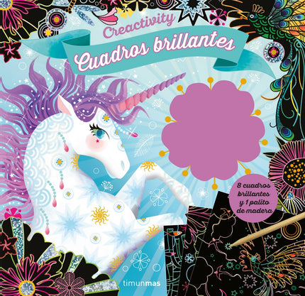 Libro Creactivity. Animales Mágicos. Cuadros Brillantes Para Rascar: Rasca las zonas de carboncillo negro siguiendo el modelo y aparecera? un universo de animales ma?gicos y brillantes.