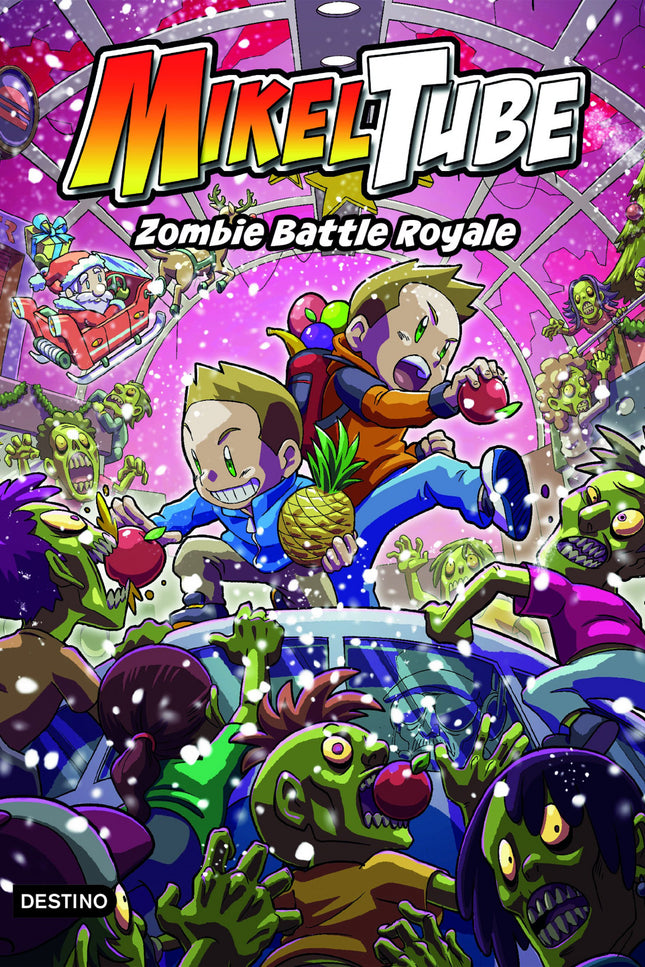 Libro Mikeltube 3. Zombie Battle Royale: Tras su accidentada visita a la isla del apocalipsis final, Mikel y Leo se preparan para pasar unas fiestas de Navidad en familia y un poco más? sosegadas.
