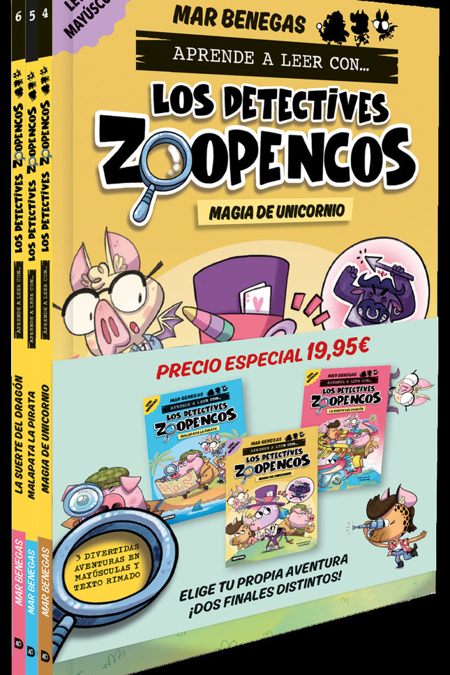 Pack Aprende A Leer Con... ¡los Detectives Zoopencos! 4, 5 Y 6: En Letra Mayúscu