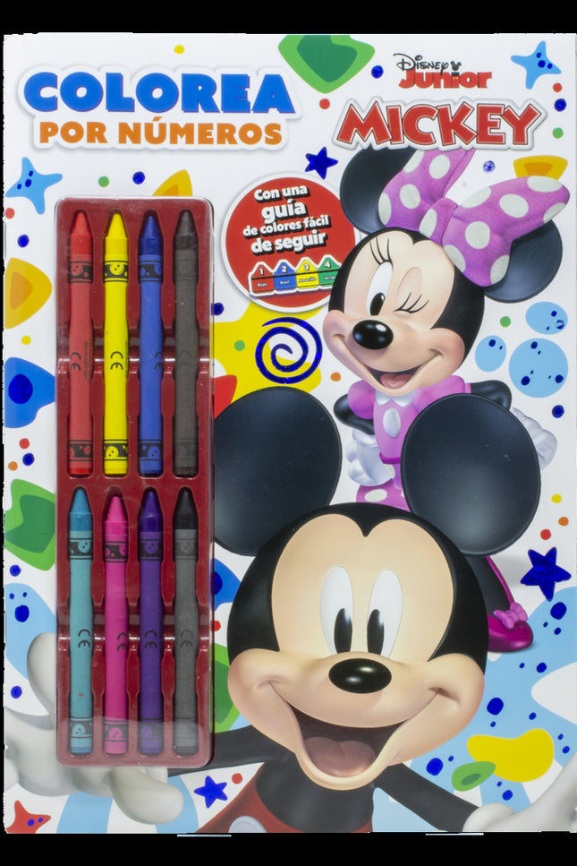 Mickey. Colorea Por Números Con Ceras