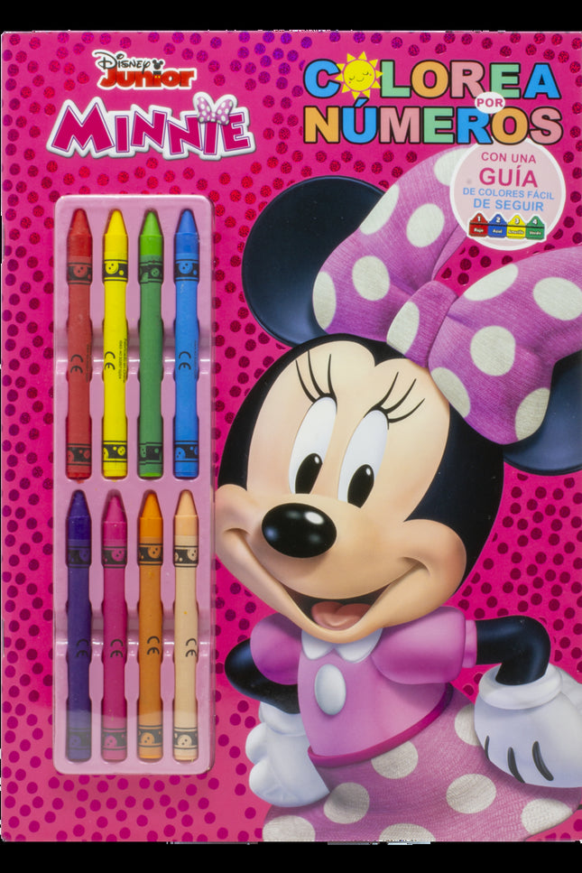 Minnie. Colorea Por Números Con Ceras