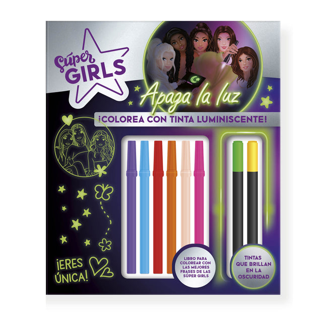Super Girls - Colorea Con Tinta Luminiscente