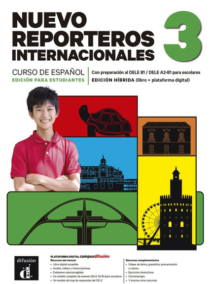 NUEVO REPORTEROS INTERNACIONALES 3 ED. HIBRIDA ESTUDIANTES - Cristian Selvas - Tapa blanda