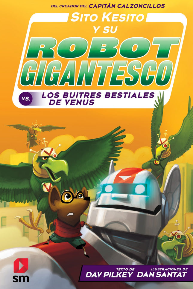 Libro Sito Kesito Y Su Robot Gigantesco Contra Los Buitres Bestiales De Venus: Sito y su robot han llegado tarde a cenar otra vez, y los padres de Sito no están muy contentos. Mandan a los chicos a la cama sin televisión, lo que les salva de caer hipnotizados por un extraño rayo.