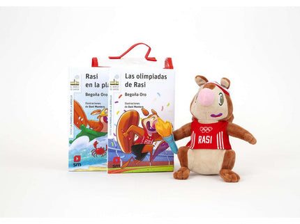 Libro Pack De Rasi Olimpiadas: Un pack con dos títulos de La pandilla de la ardilla: 'Las olimpiadas de Rasi' y 'Rasi en la playa', y además, un muñeco de Rasi (disfrazada de atleta olímpica), la mascota que siempre acompaña a la pandilla en todas sus aventuras.