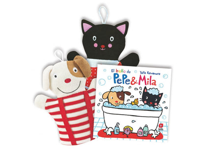 Libro Pack De El Baño De Pepe: Con este pack de libro de baño y manoplas de los personajes favoritos de los niños, la hora del baño será muy divertida.