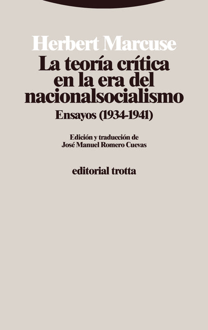 La Teoría Crítica En La Era Del Nacionalsocialismo