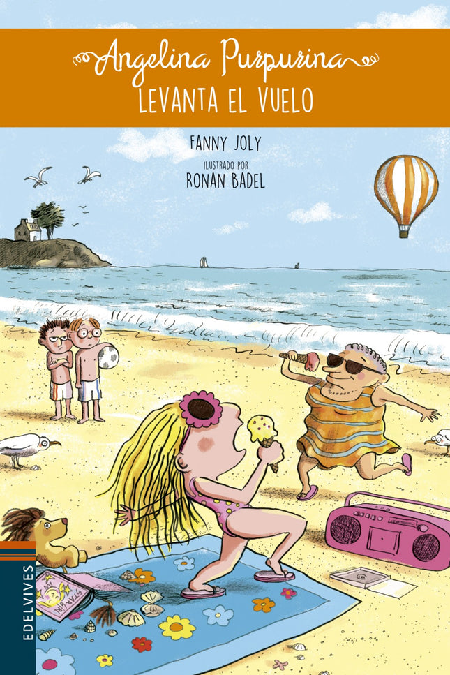 Libro Angelina Purpurina Levanta El Vuelo: En el primer relato, Ángela prepara un regalo para Kevin, pero sus odiosos he