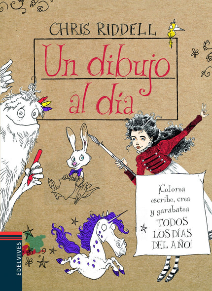 Libro Un Dibujo Al Día: : Las ilustraciones de Chris Riddell sirven como excusa para presentar un libro para dibujar los
