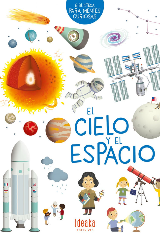 Libro El Cielo Y El Espacio: Esta pequeña enciclopedia temática, además de aportar un extenso vocabulario visual, permite descubrir cómo se forma el arco iris, de qué se compone una estrella fugaz, cómo se come en el espacio o quién fue el primer hombre que pisó la luna. Una colección dirigida a que los lectores más curiosos para que puedan aprender través de información amena, clara y con muchas ilustraciones.