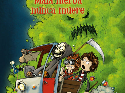 Libro Mala Hierba Nunca Muere: Mientras el fantasma Harry se va de vacaciones, toda la ciudad es asolada por una plaga de fantasmas. Entre ellos, el de un torero español fallecido, que intenta establecerse con Otto y su tía.